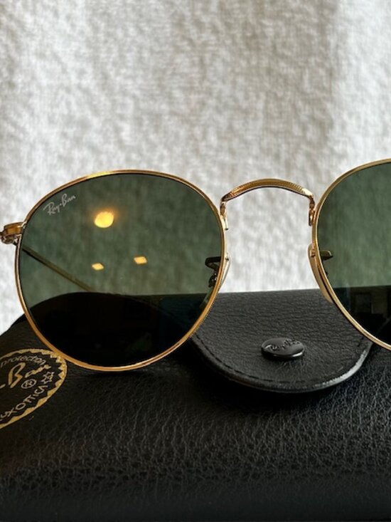 Ray-Ban RB3447 Round Metal Classic Gold G-15 Sunglasses (size 50-21) main image 5